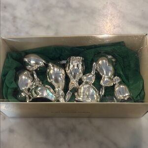 Elegant Silver Plated bunny 🐰 placecard holders (set of 8)